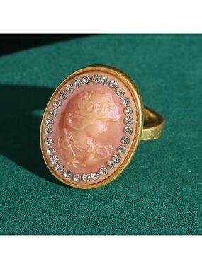 Vintage Aristocrat’s Cameo Antique Brass Masterpiece Ring